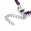 Electroplate Glass Beaded Necklaces NJEW-JN02793-03-3