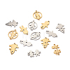  Jewelry 14Pcs 14 Style 201 Stainless Steel Connector Charms STAS-PJ0001-27-11