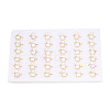 Brass & Natural Pearls Adjustable Open Cuff Rings for Women PEAR-N020-07J-4