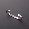 Stainless Steel Cuff Bangle for Women CR8784-5-3