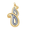 Brass Enamel Pendants KK-K408-43B-01-1