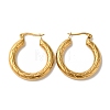 Ion Plating(IP) 304 Stainless Steel Hoop Earrings for Women EJEW-Z066-04G-1