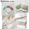 80Pcs Bone Shape Paper Thread Winding Boards SENE-SC0001-09A-6