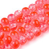 Transparent Crackle Baking Paint Glass Beads Strands X2-DGLA-T003-01A-12-1
