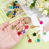 32Pcs 16 Colors Glass Pendant Decorations HJEW-BC00113-3