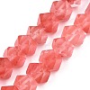 Cherry Quartz Glass Beads Strands G-T138-30-4