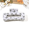 Rectangle with Butterfly Printed PVC Claw Hair Clips PW-WG0C881-01-1