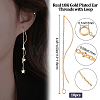 10Pcs Brass Chain Stud Earring Findings KK-BBC0004-08-2