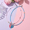 Alloy Enamel Split Pendant Necklaces NJEW-JN04719-2