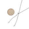 304 Stainless Steel Twisted Chain Curb Chain Slider Necklaces Making AJEW-JB01487-02-2