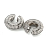 Spiral Rings 304 Stainless Steel Cuff Earrings for Women EJEW-G393-01A-P-2