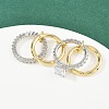 Brass Micro Pave Cubic Zirconia Plain Band Finger Rings for Women RJEW-P160-01F-G01-3