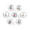 Mahjong Theme ABS Plastic Imitation Pearl Enamel Beads KY-G020-04A-3
