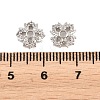 Brass Clear Cubic Zirconia Beads KK-B186-05P-3