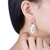 Trendy Sterling Silver Hoop Earrings EJEW-BB30001-B-2