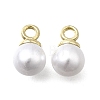 ABS Plastic Imitation Pearl Pendants FIND-H052-01B-04G-1