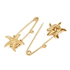 Starfish 304 Stainless Steel Safety Pins Brooch Findings SA-CBA098D-16C-G01-2