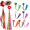 14Pcs 7 Colors Polyester Wrist Sash AJEW-WR0003-83-3