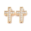 Brass Micro Pave Clear Cubic Zirconia KK-Z142-11G-1