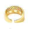 Brass Micro Pave Cubic Zirconia Cuff Rings RJEW-P102-15G-3