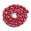 Opaque Solid Color Electroplate Glass Beads Strands EGLA-N013-P4mm-B07-2