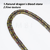 GOMAKERER 2 Strands Natural Dragon Blood Jasper Beads Strands G-GO0001-44-3