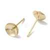 Brass Studs Earrings Finding KK-K383-01E-G-2