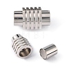 Tarnish Resistant Smooth 304 Stainless Steel Magnetic Clasps with Glue-in Ends STAS-C005-1-1