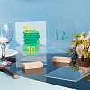 Transparent Acrylic Place Card & Wood Card Holder Set AJEW-WH0342-23-5