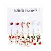 6 Pairs Alloy Enamel Earring Sets WG06580-14-1