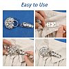 2Pcs Flower Alloy Rhinestone Snap Lock Clasps FIND-FH0018-22A-4