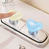 5Pcs 5 Colors Plastic Heart Shaped Toilet Tank Button AJEW-TA0003-58-6