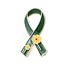 Awareness Ribbon with Flower Enamel Pins JEWB-H030-01KCG-04-1