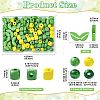 140Pcs 6 Styles Spray Painted Wooden Beads WOOD-FS0002-54-3
