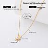 304 Stainless Steel Pendant Necklaces with Imitation Pearl for Women HD5158-3-1