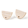 Ash Wood Stud Earring Findings EJEW-N017-011M-2