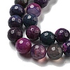Faceted Natural Fire Crackle Agate Beads Strands G-F447-12mm-N05-4