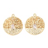Brass Micro Pave Cubic Zirconia Pendants KK-A284-07G-1