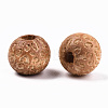 Painted Natural Wood Beads WOOD-T021-53A-09-2