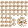 40Pcs Alloy Rhinestone Shank Buttons BUTT-ME0001-28LG-1