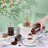 Column Glass Storage Jar with Lid AJEW-WA0004-78-3
