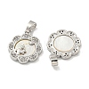 Brass Micro Pave Clear Cubic Zirconia Pendants KK-A214-23P-2