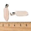 Natural Rose Quartz Pendants G-Z067-07P-09-4
