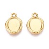 304 Stainless Steel Pendant Cabochon Settings X-STAS-T067-11G-1