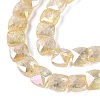 Electroplate Transparent Crackle Glass Beads Strands EGLA-Q135-02A-B01-3