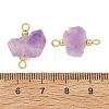 Raw Rough Natural Druzy Amethyst Connector Charm PALLOY-JF06042-3