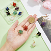 12Pcs 6 Styles Natural Mixed Gemstone Copper Wire Wrapped Pendants G-DC0001-29-3