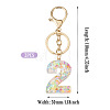 Number 2 Transparent Resin Keychains KEYC-TADJ0001-10B-2