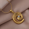 304 Stainless Steel Spiral Shape Pendant Necklaces for Women RE0047-1