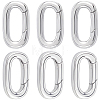 6Pcs Stainless Steel Spring Gate Rings STAS-BBC0008-34A-1